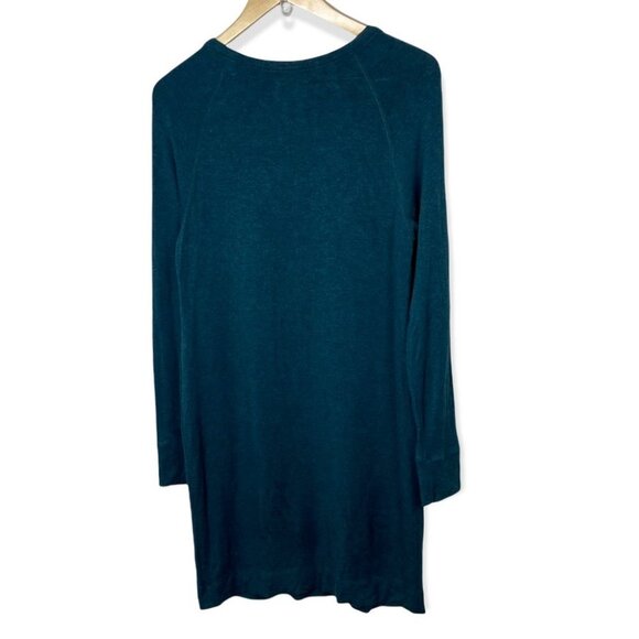 Loft Lou and Grey‎ Signature Soft Long Sleeve Dress Turquoise Blue Green Minimal - Picture 4 of 10